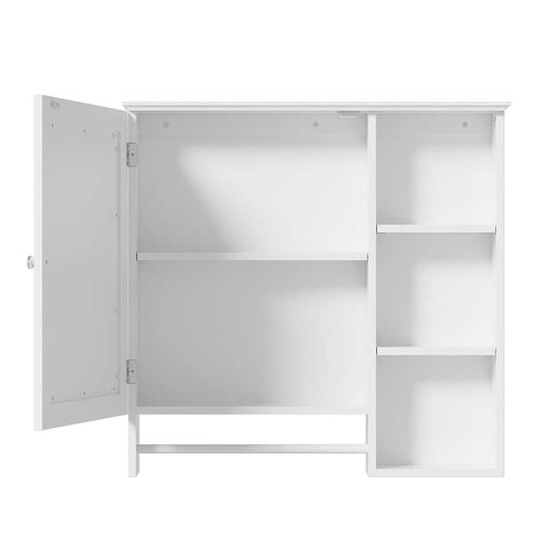 28.85 in. W x 4.50 in. D x 28.00 in. H Bathroom Storage Wall Cabinet in White