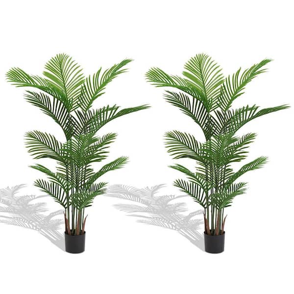 Avex 5 ft. Artificial Areca Palm Tree in Pot (Set-2)