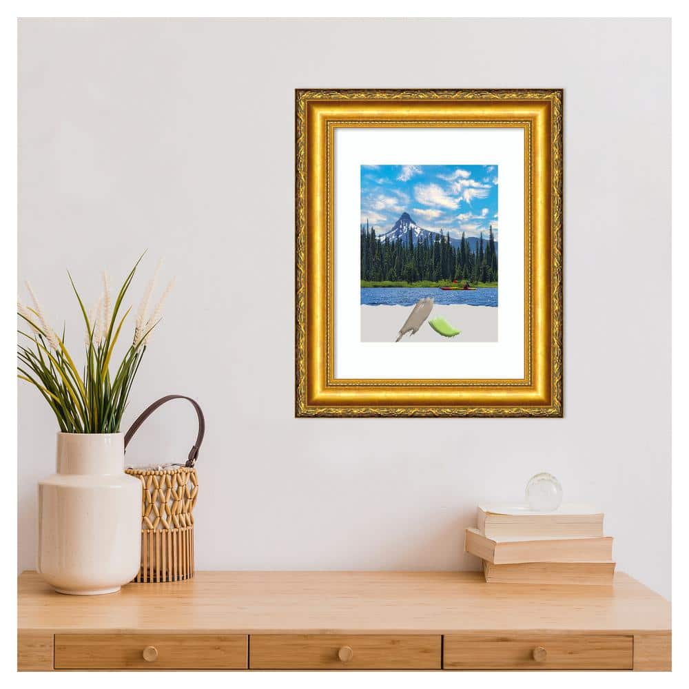 Colonial Embossed Gold Pine Wood Wall Picture Frame