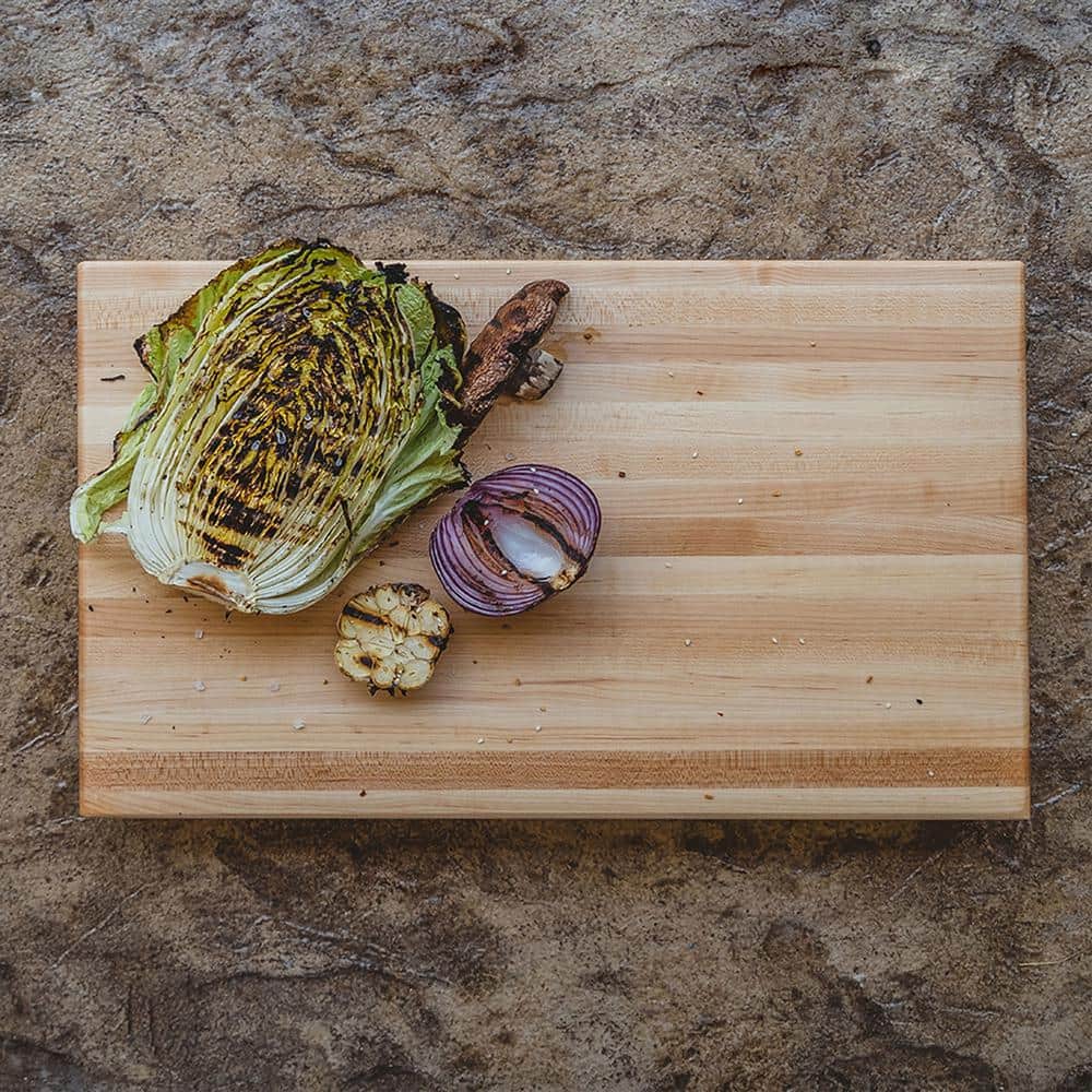 Maple Wood Reversible Cutting Board with Hand Grips