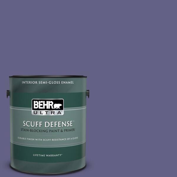 BEHR ULTRA 1 gal. #640D-7 Pharaoh Purple Extra Durable Semi-Gloss Enamel Interior Paint & Primer