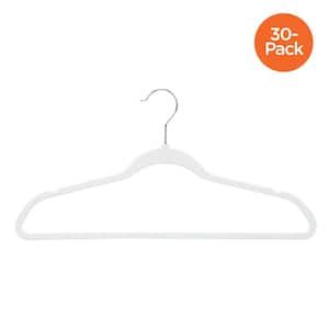 White Plastic Hangers 30-Pack