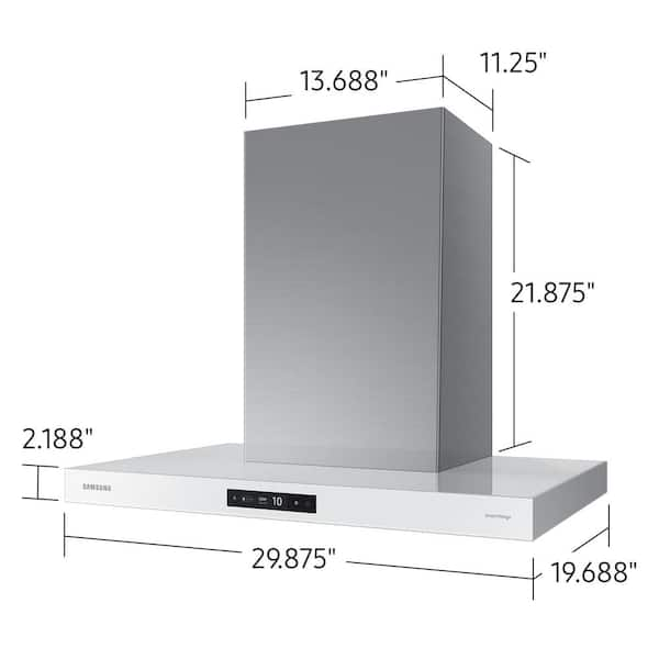 Samsung - 30 BESPOKE Smart Wall Mount Hood - White