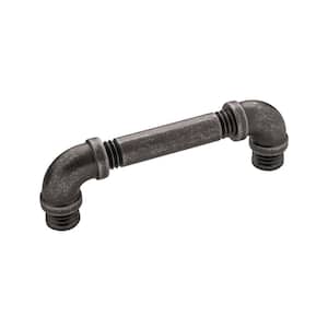 Pipeline Collection 3-3/4 in. (96 mm) C-C Black Nickel Vibed Cabinet Door/Drawer Center-to-Center Pull