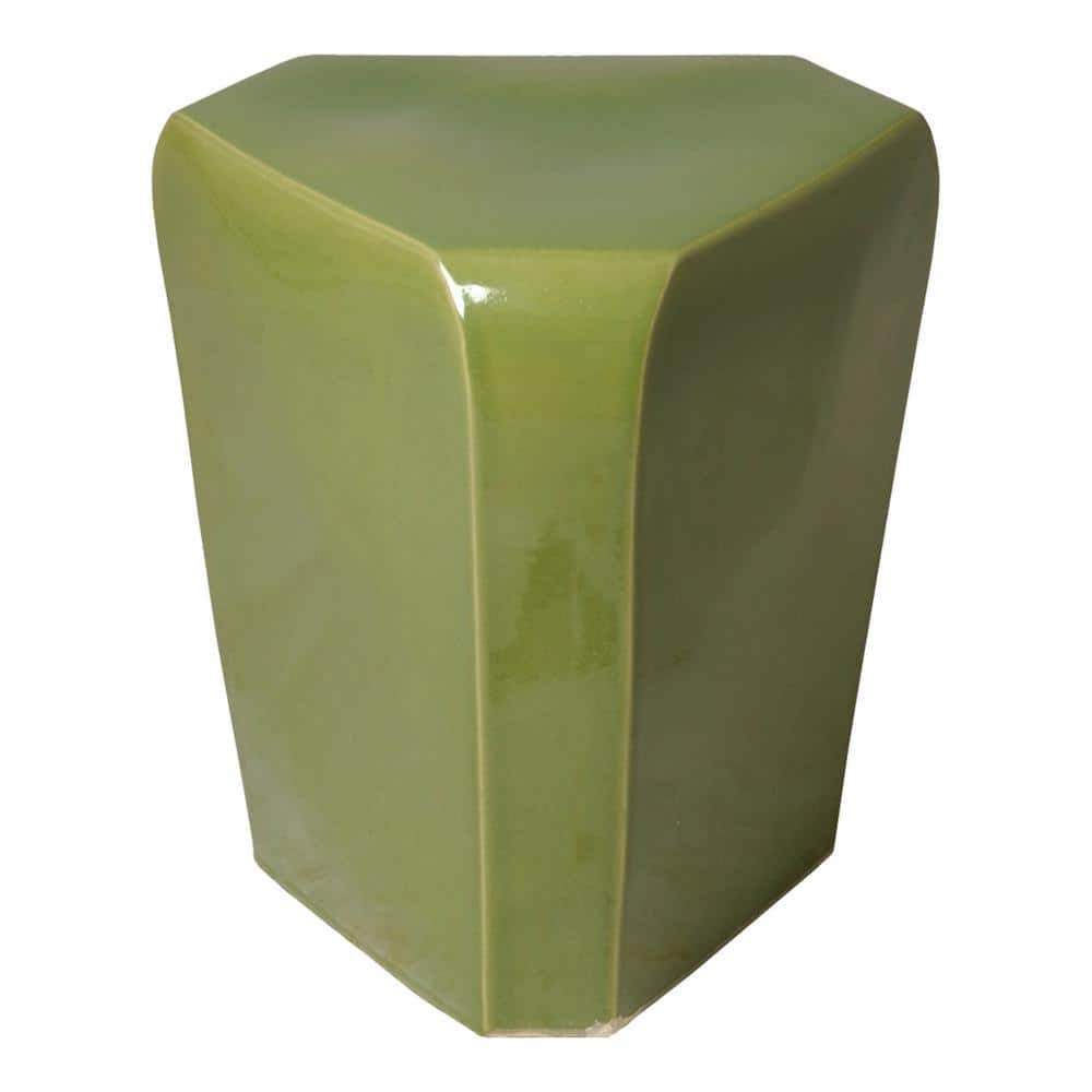 18.5 in. H Celery Green Triangle Ceramic Garden Stool price history on PriceWatchPro