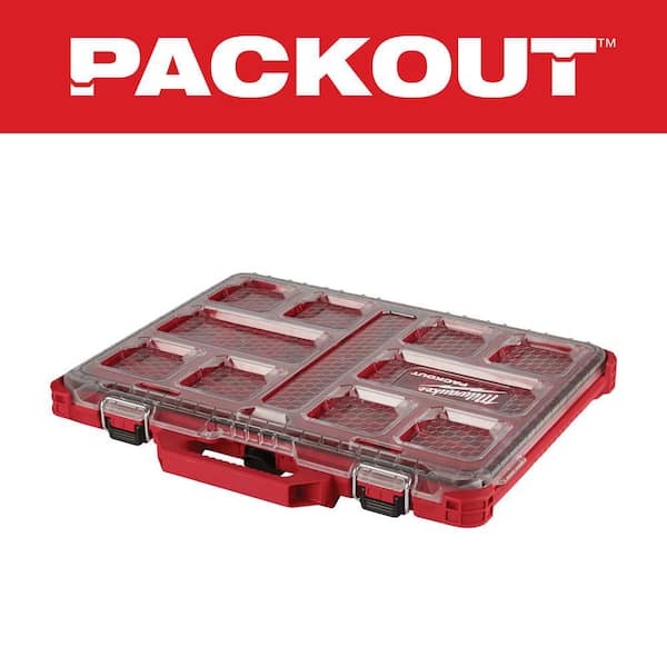 PACKOUT 11-Compartment Low-Profile Impact Resistant Portable Small Parts Organizer