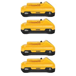 20V MAX Lithium-Ion 4.0Ah Compact Battery Pack (4-Pack)