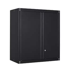 25.98 in. W x 13.78 in. D x 27.95 in. H Black Steel Bathroom Storage Wall Cabinet with Lock