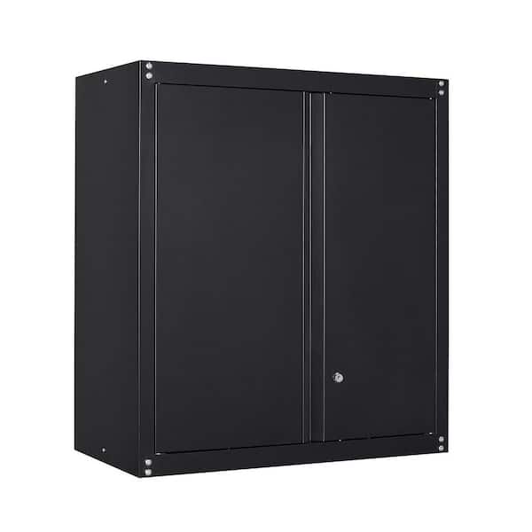 Tileon 25.98 in. W x 13.78 in. D x 27.95 in. H Black Steel Bathroom