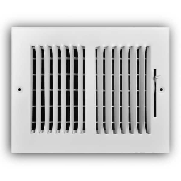 Everbilt 8 in. x 6 in. 2-Way Steel Wall/Ceiling Register in White