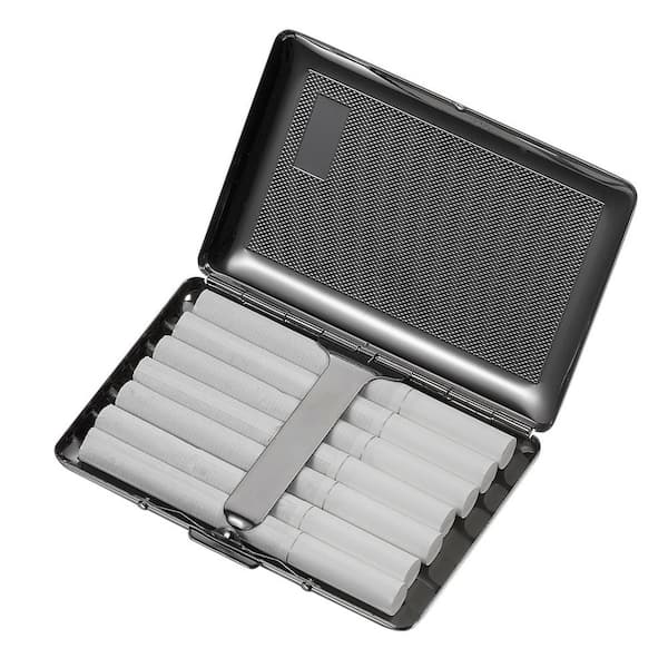 Visol Mason Gun-Metal Plated Scale Stamped Pattern Cigarette Case - Holds 7 Regular Sized Cigarettes