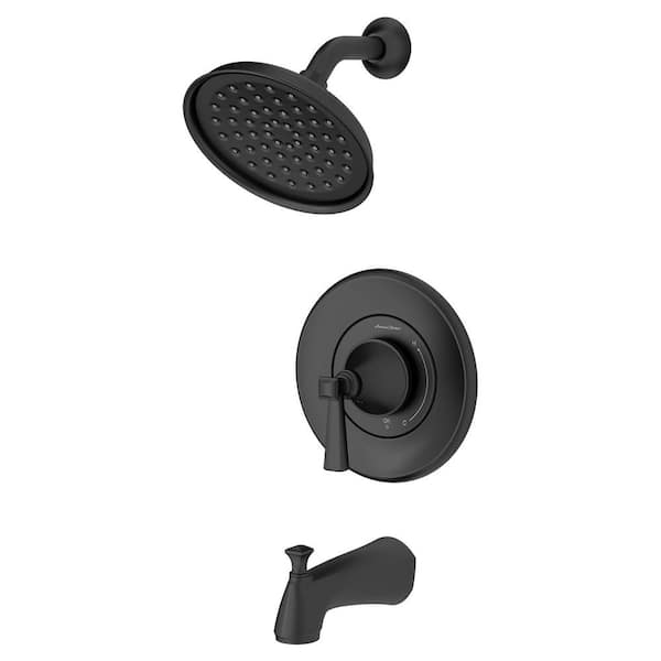 Rumson 8 in. Widespread Bathroom Faucet and Single-Handle 3-Spray Tub and Shower Faucet in Matte Black (Valve Included)
