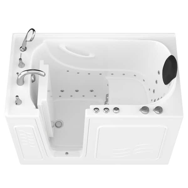 Universal Tubs Safe Premier 53 in. Left Drain Walk-In Whirlpool and Air ...