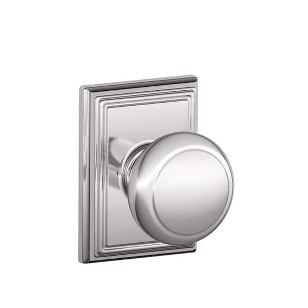 Schlage Andover Bright Chrome Passage Hall/Closet Door Knob with Addison Trim