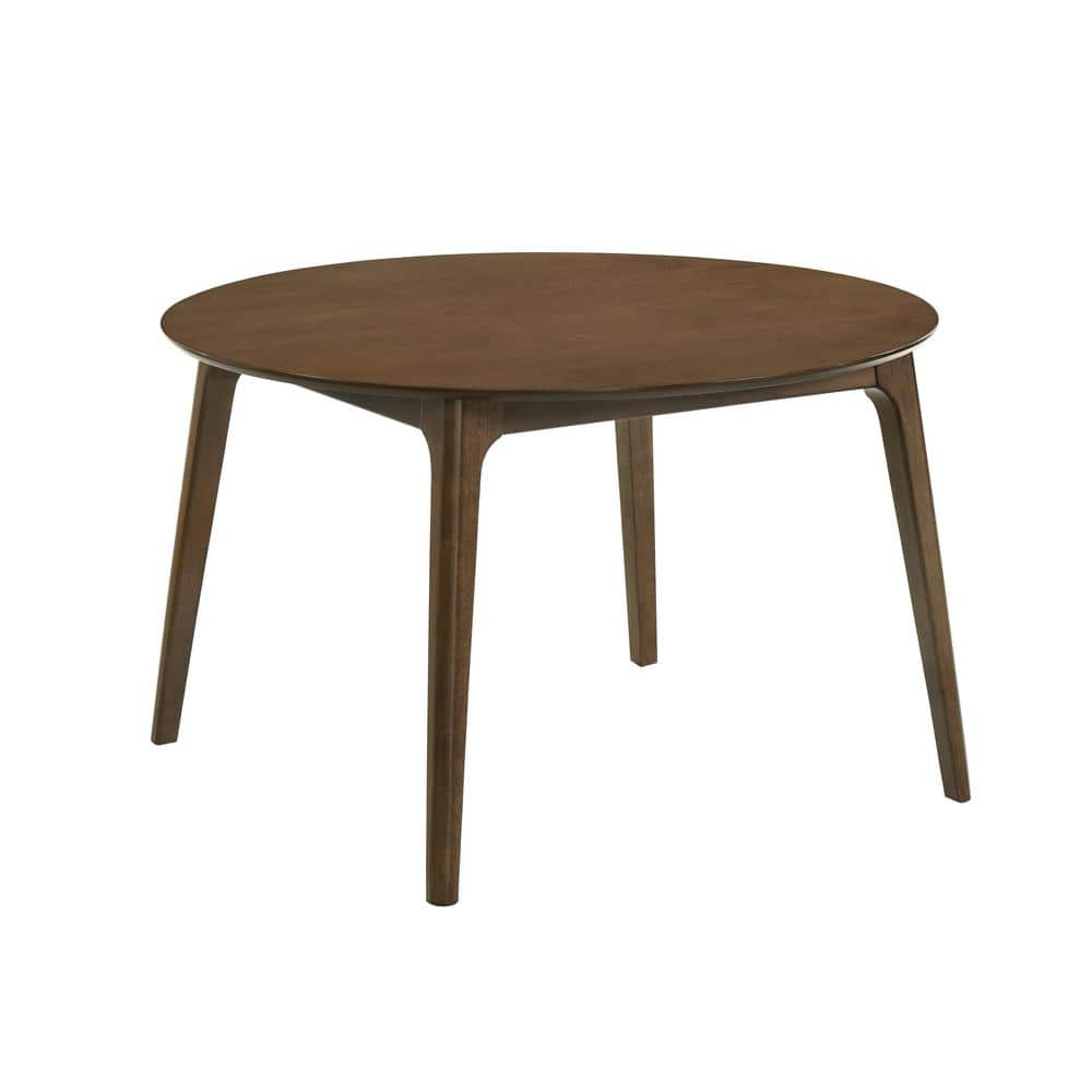 New Classic Furniture Maggie Walnut Wood 4-Legs Round Dining Table (Seats 4)