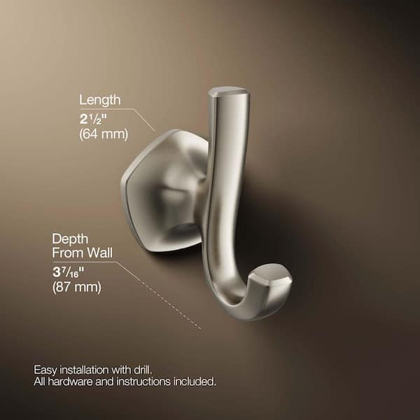 KOHLER Sundae J-Shaped Robe Hook in Vibrant Brushed Nickel R31062