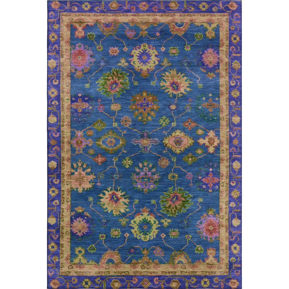 Mayfield Premium Machine Washable Abstract AMF2046 Blue 8 ft. x 10 ft. Area Rug price history on PriceWatchPro
