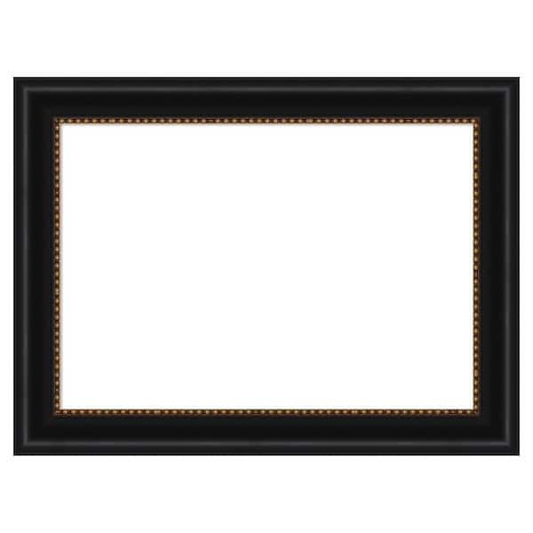 Amanti Art Manhattan Black 24 in. x 18 in. Polystyrene Framed Dry Erase Magnetic Memo Board