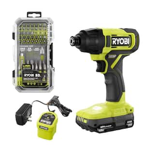 RYOBI ONE+ 18V Cordless 1/4 in. Impact Driver Kit with 1.5 Ah