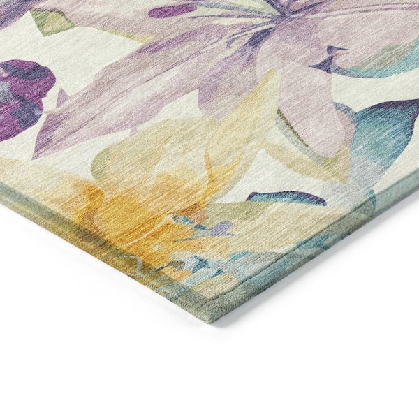 Chantille Machine Washable Indoor/Outdoor Abstract ACN2262 Ivory 9 ft. x 12 ft. Area Rug
