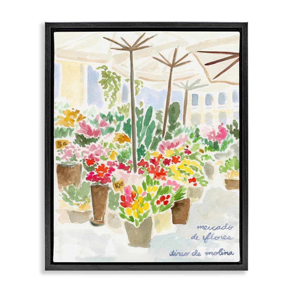 Assorted Florals Scenery by June Erica Vess Black Floater Frame Nature Graphic Art Print 21 in. x 17 in. price history on PriceWatchPro