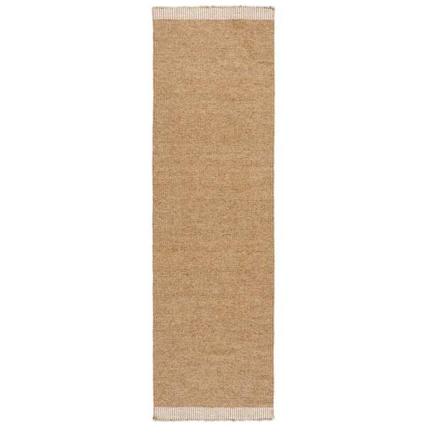 Vermont 2 ft. x 8 ft. Beige/Ivory Solid Color Modern Runner Rug