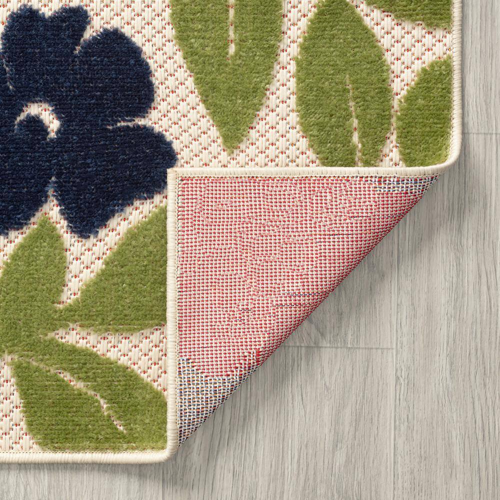 Oasis Hibiscus Bright Multi-Color 9' x 12' Flat Woven Area Rug