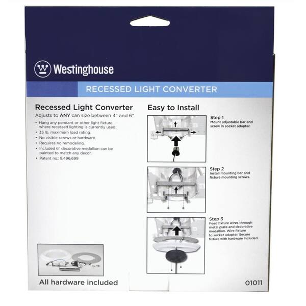 Pack of 2 Westinghouse Lighting 0101100 Recessed Light Converter 1 Finished White 