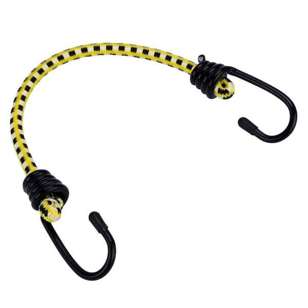 Keeper 13 in. Yellow Bungee Cord with Coated Hooks 06014 - The Home Depot