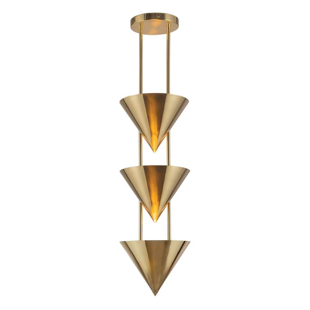 Versus 28-in Patina Brass 3 Light Pendant price history on PriceWatchPro