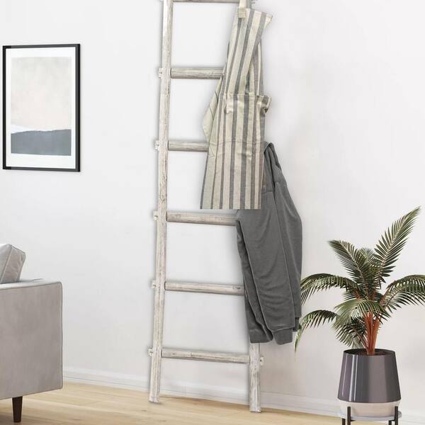 6 Step Vintage Wooden Step Ladders for Decorating