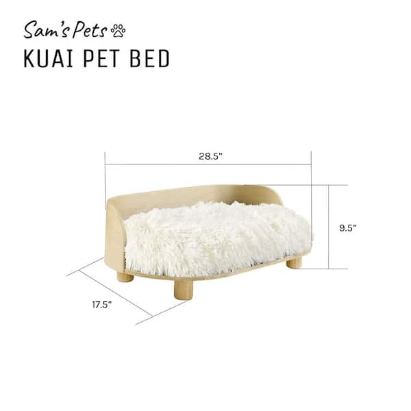 Sam's Pets Square Brown Bolster Dog Bed (Medium) in the Pet Beds