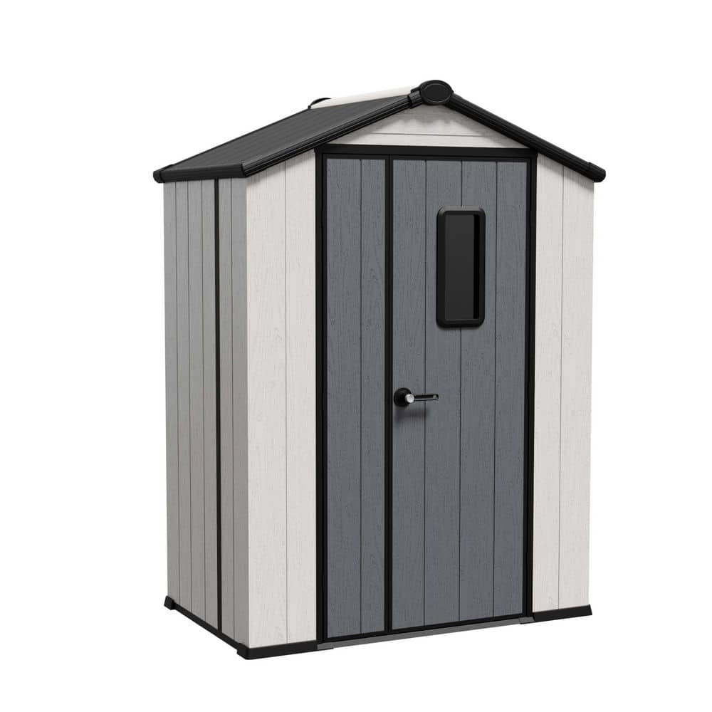 5 ft. x 3 ft. Outdoor Resin Storage Shed with Slanted Roof and Solid Floor (15 sq. ft. ) price history on PriceWatchPro
