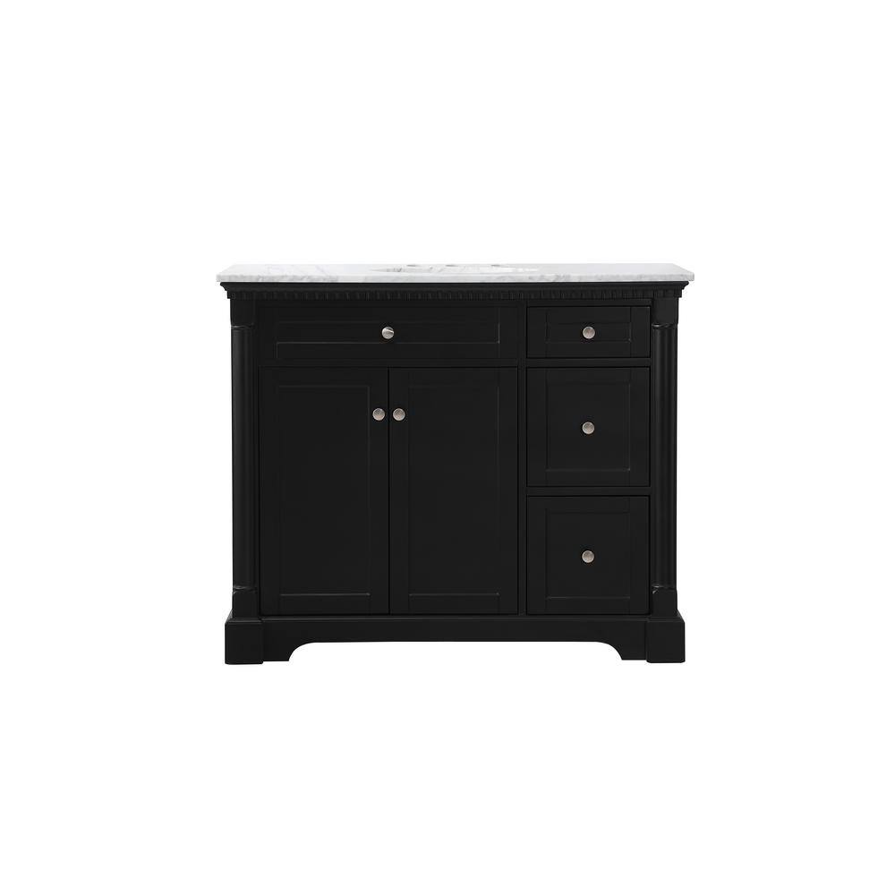 Timeless Home 42 in. W x 21.5 in. D x 35 in. H Single Bathroom Vanity in Bl