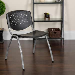 Plastic Stackable Chair in Black