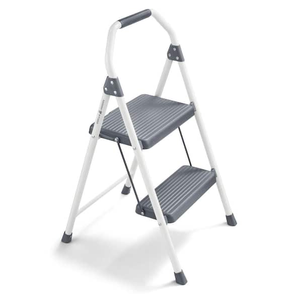 Gorilla Ladders - 2-Step Compact Steel Step Stool, 225 lbs. Load Capacity Type II Duty Rating (8ft. Reach Height)