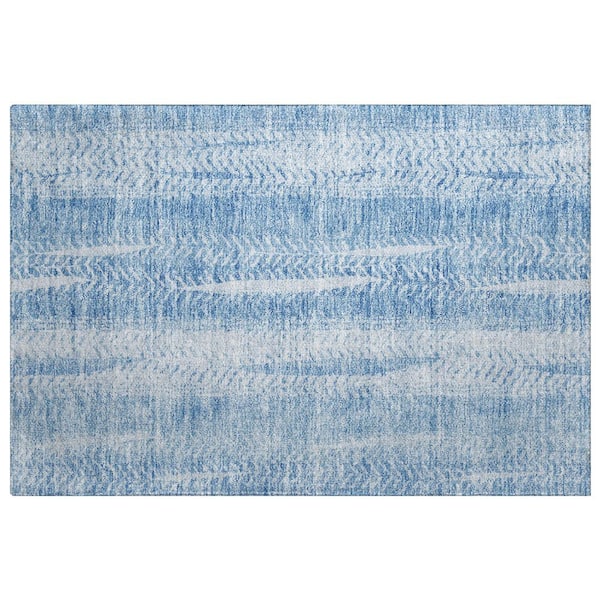 Dream Shag Premium Machine Washable Abstract ADS694 Sky 3 ft. x 4 ft. Area Rug