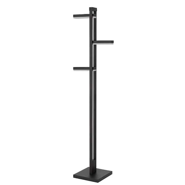 CAL Lighting 58 in. Black Metal Floor Lamp with Adjustable Light Panel ...