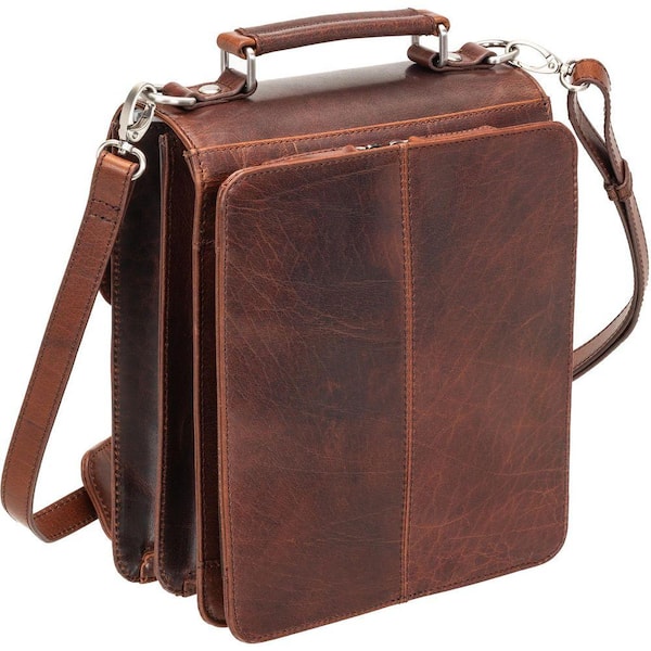 MANCINI Buffalo Brown Tote Bag with Back Organizer 99-5407-BN
