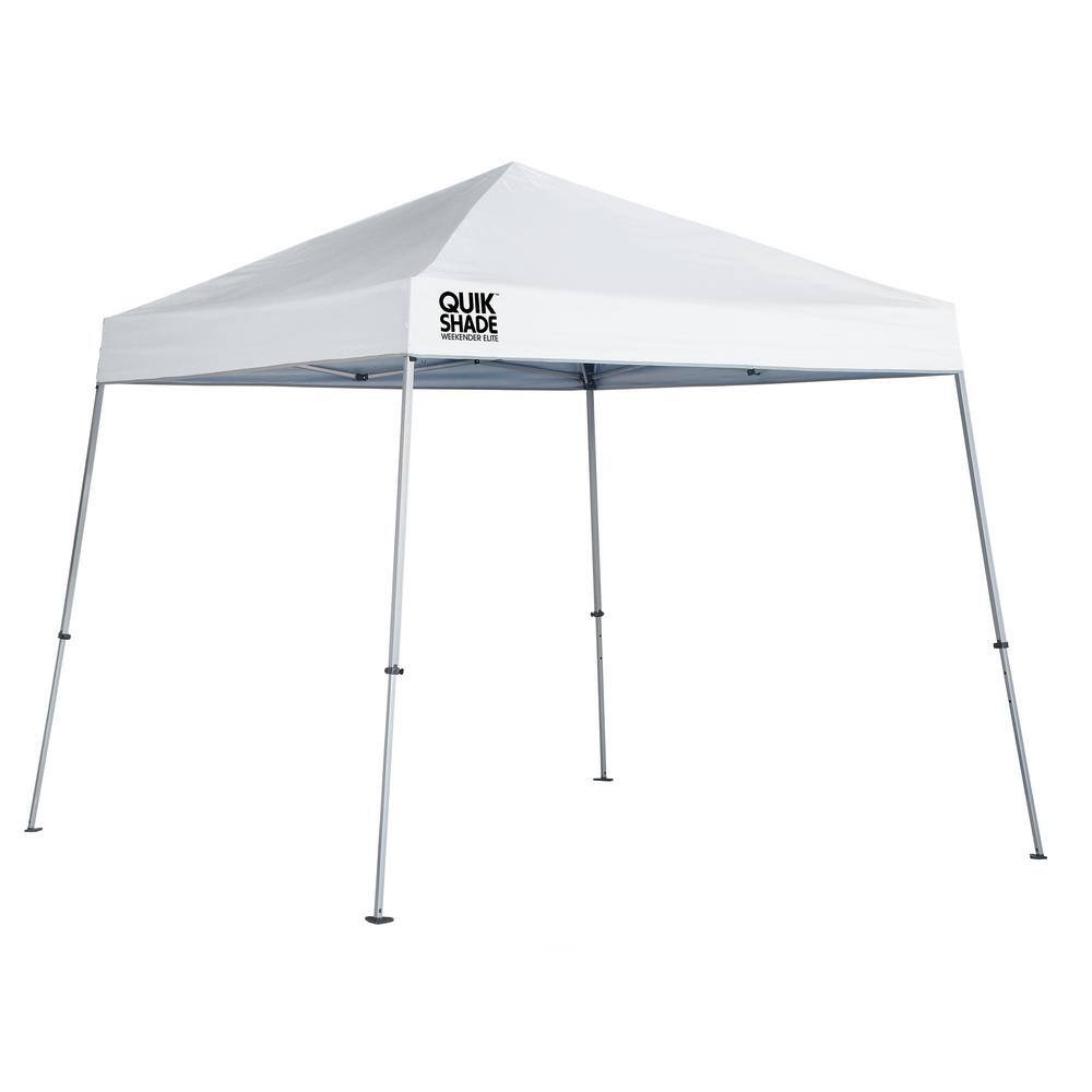 Quik Shade We81 12 X 12 Ft White Slant Leg Canopy 167514ds The Home Depot