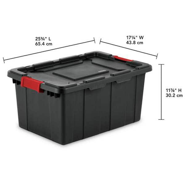 HDX 20 Gal. Storage Tote in Ink 21204415708 - The Home Depot