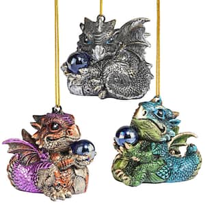 2 in. Three Dragon Virtues Gothic Holiday Ornament (3-Piece)