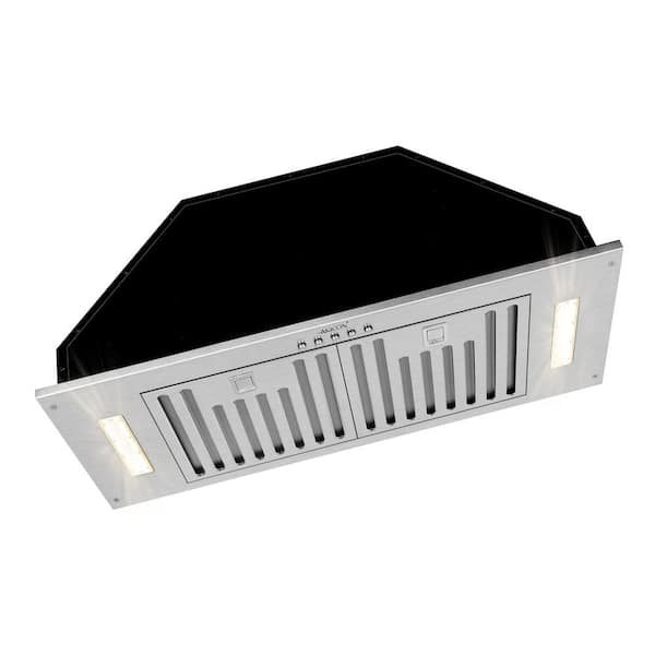 Akicon Range Hood Insert/Built-In 30 in. Ultra Quiet Powerful Vent Hood with LED Lights, 3-Speeds, 600 CFM, Stainless Steel