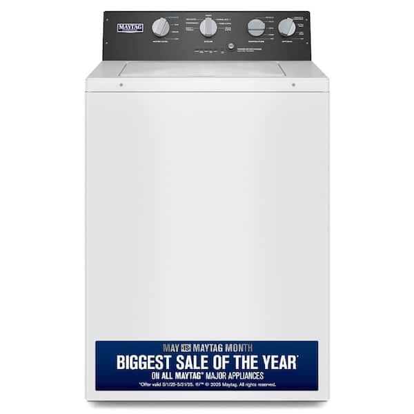 3.5 cu.ft. Top Load Washer in White with Dual Action Agitator
