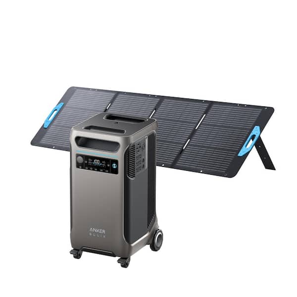 SOLIX F3800 6,000W Output 3,840Wh Power Station w/ 1 400W Solar Panel, Home Backup/RVs,Push Button Start Solar Generator