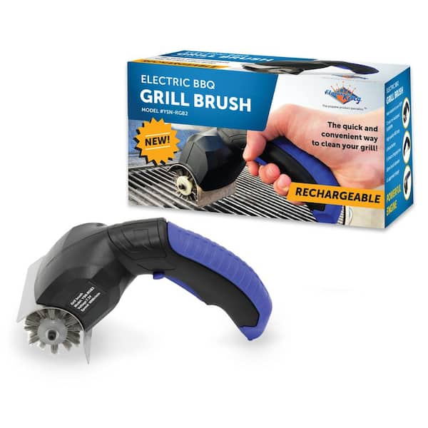 Mini Size Nylon Bristle Motorized Spinning Battery Powered Electric Grill Cleaning Brush by Drillbrush - Bristles Are Safe for Consumption - The Best