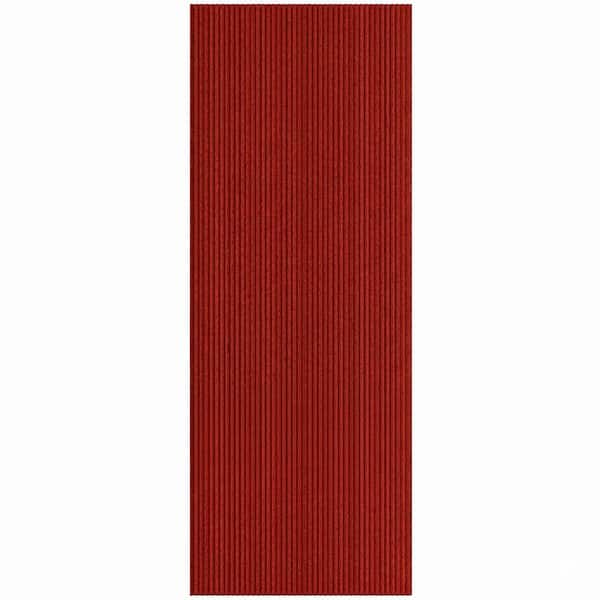 Outdoor Utility Scrape Rib Non-Slip Custom Cut Entryway Mat, 2 ft. x 3 ft., Red