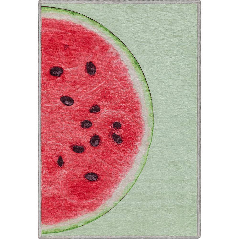Apollo Half Watermelon Modern Printed Red Lime 2 ft. x 3 ft. Area Rug price history on PriceWatchPro
