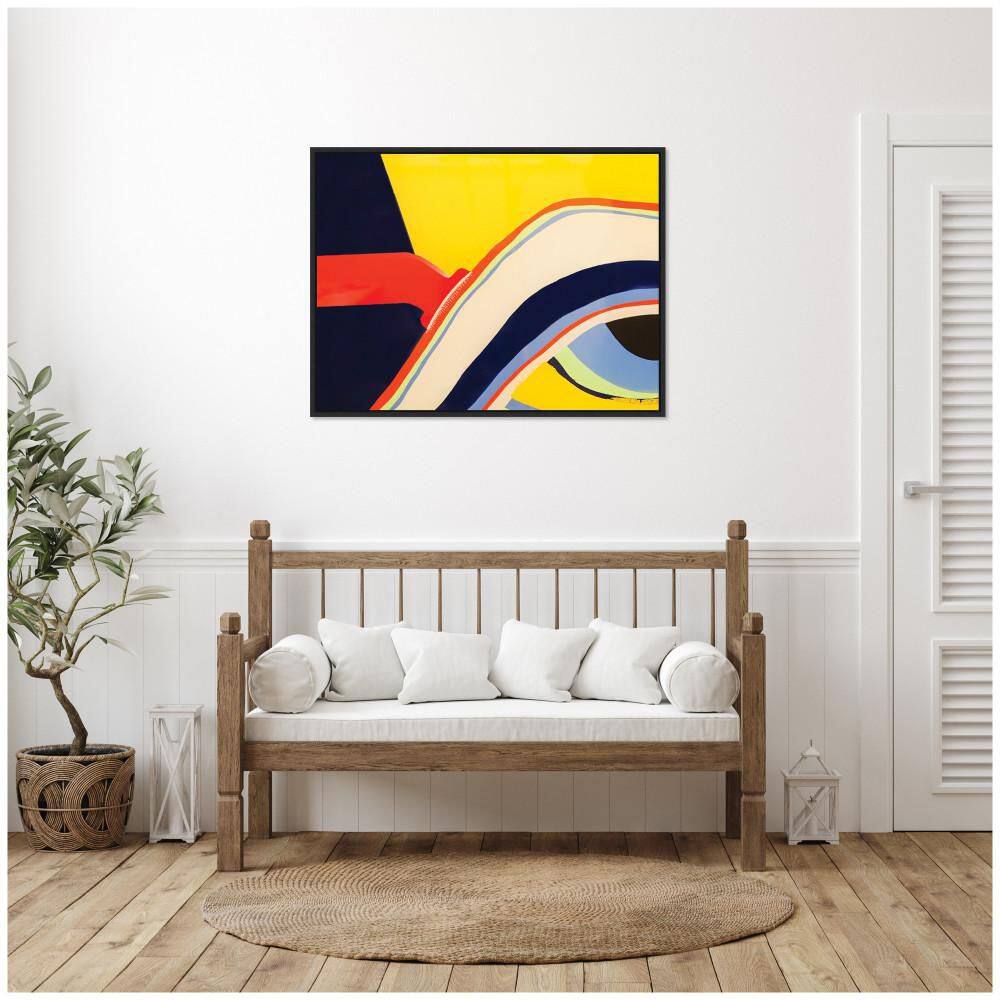 "Sylvie ""Retro Bright Abstract True Color 1"" by Grant Mahr Black Framed Art Print 42 in. x 32 in." price history on PriceWatchPro
