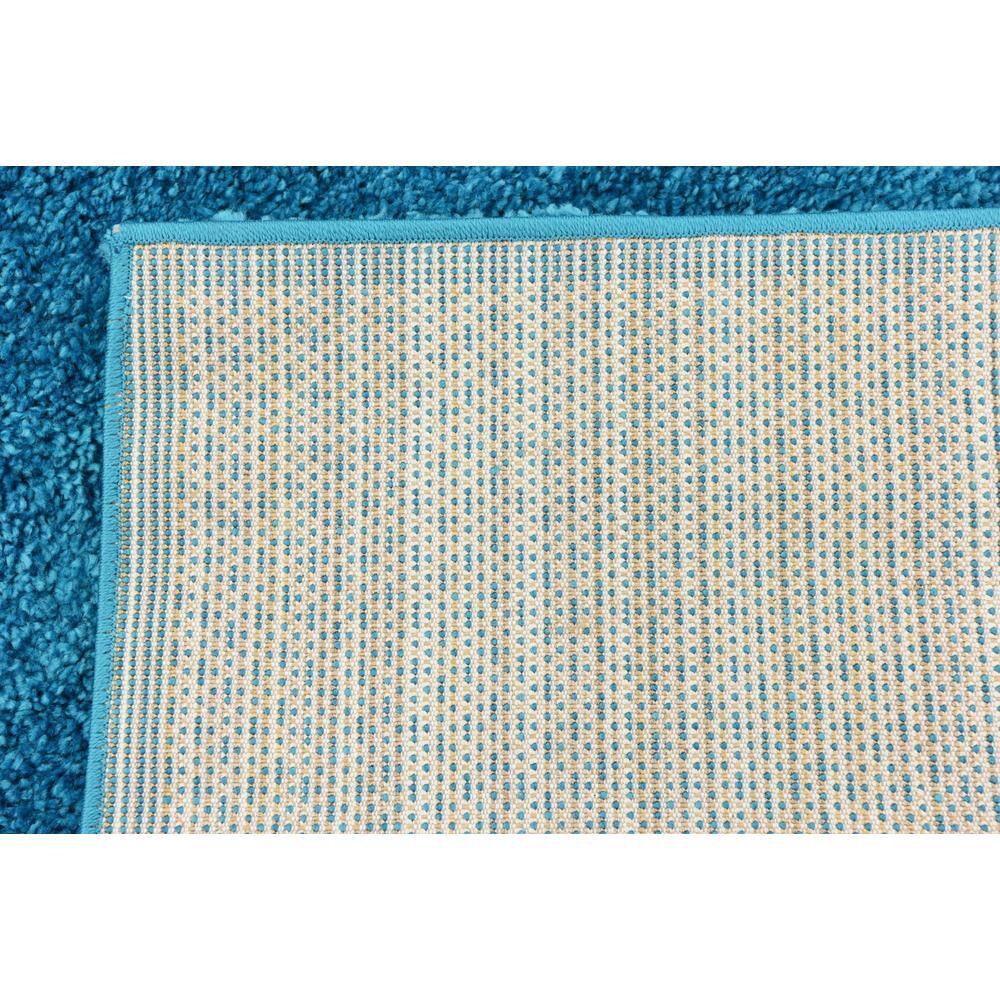 Lush Turquoise 8' x 10' Rectangular Shag Area Rug